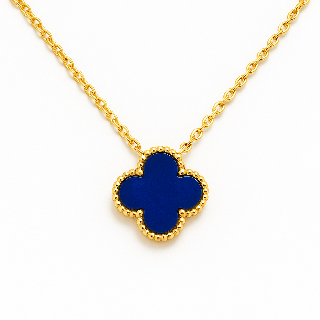 Collier trèfle doré