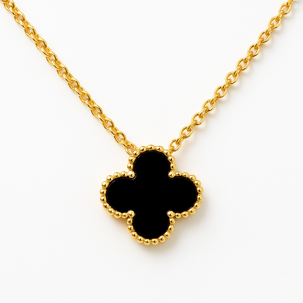 Collier trèfle doré