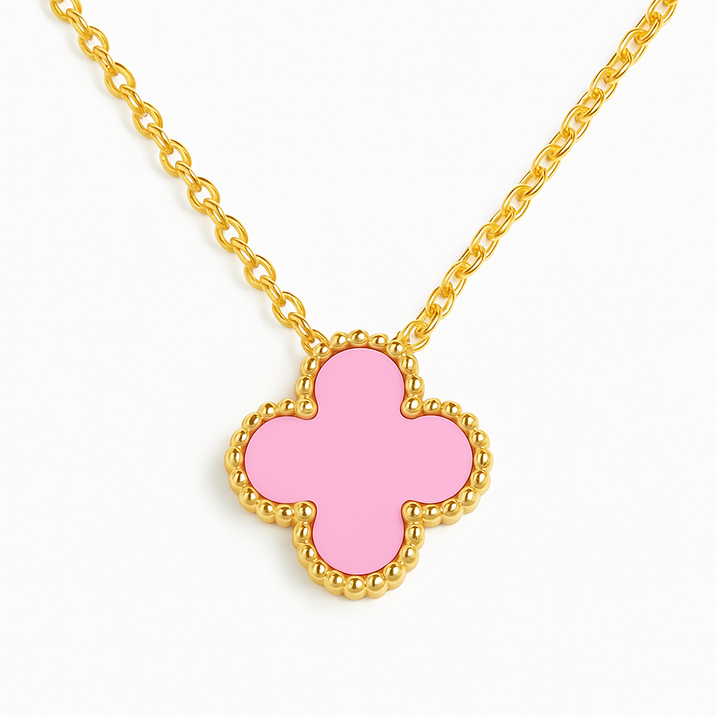 Collier trèfle doré