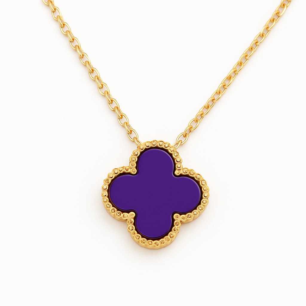 Collier trèfle doré