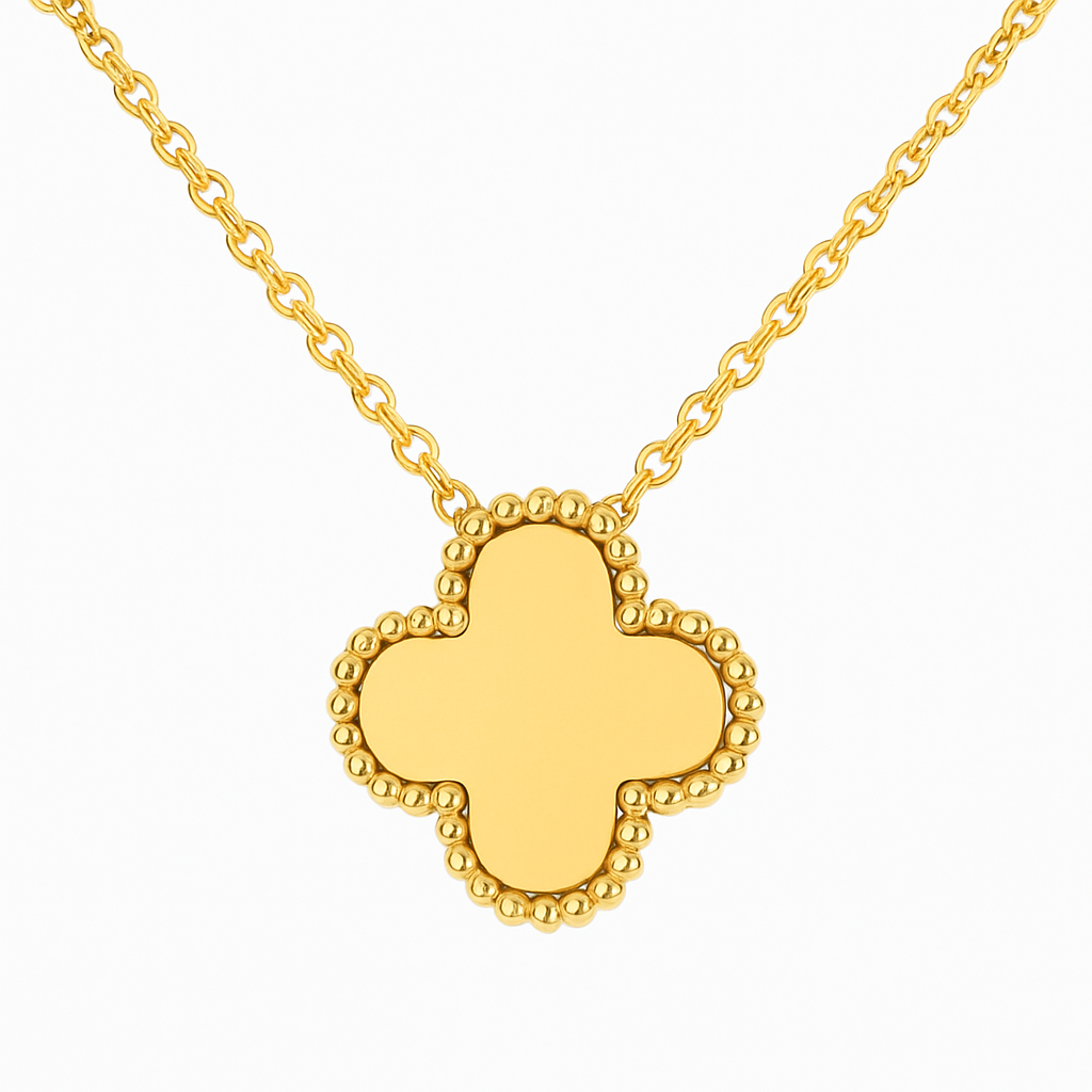Collier trèfle doré