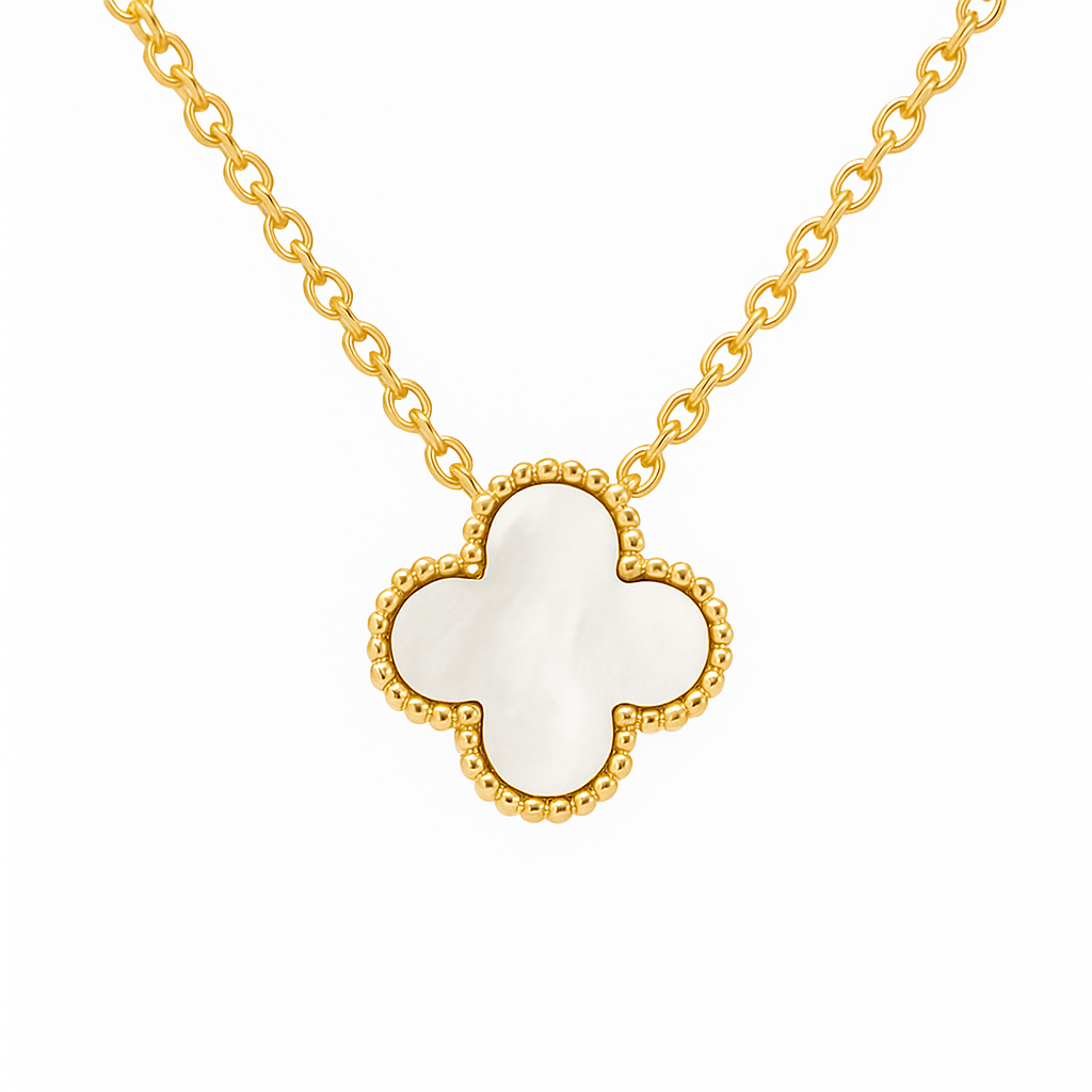 Collier trèfle doré