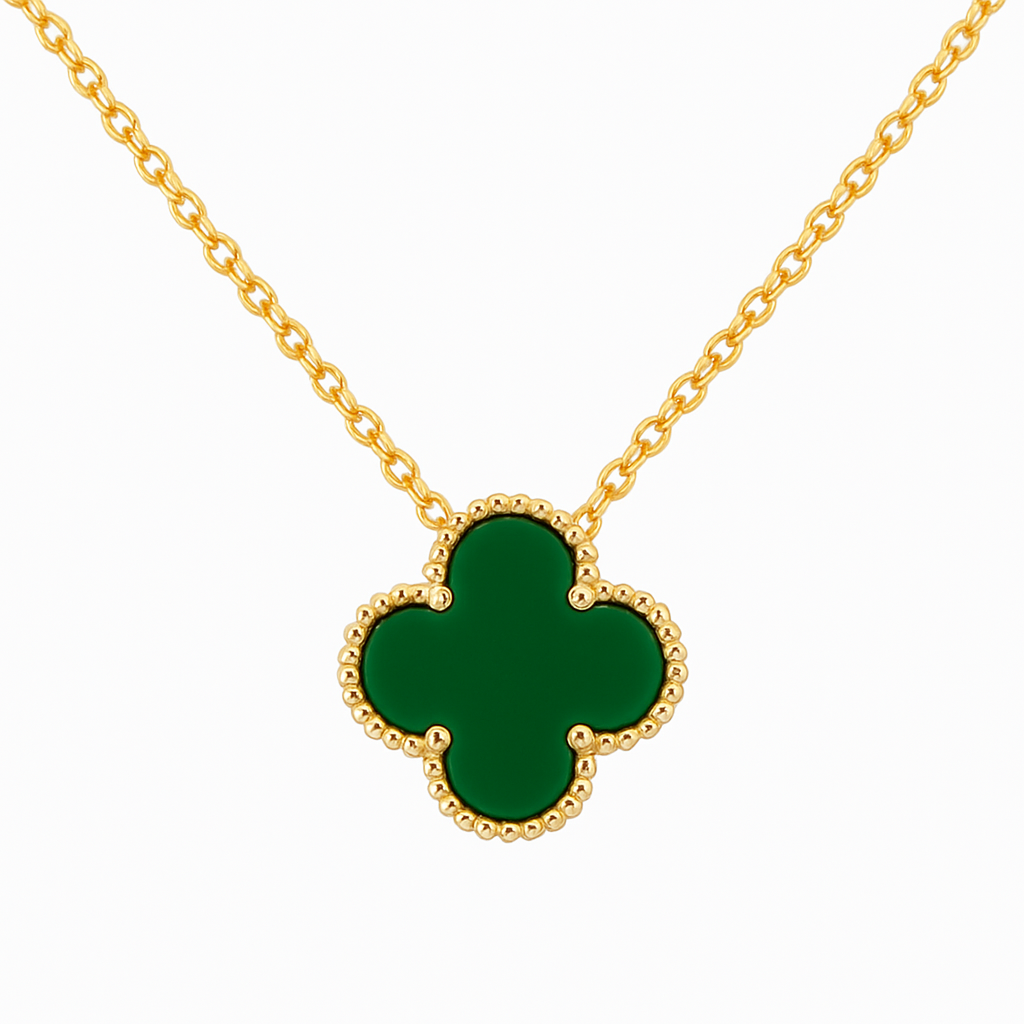 Collier trèfle doré